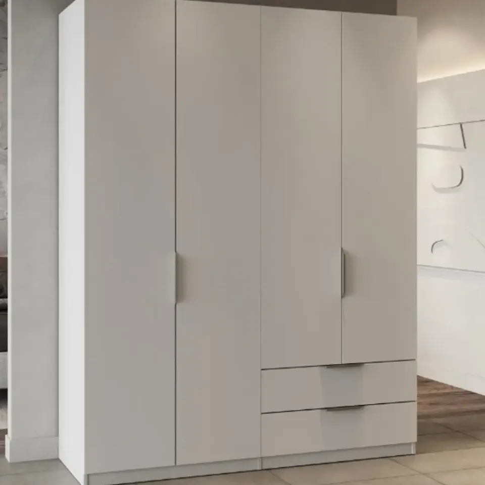 CBA Kledingkast Spectre 157cm 4 deuren & 2 lades - mat wit Best