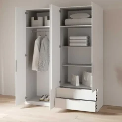 CBA Kledingkast Spectre 157cm 4 deuren & 2 lades - mat wit Best