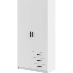 Leen Bakker Kledingkast Sprint 2-deurs - wit - 200x98,5x50 cm Hot