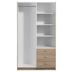 Leen Bakker Kledingkast Varia 2-deurs - licht eiken - 175x97x50 cm Outlet