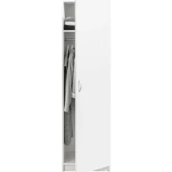 Leen Bakker Kledingkast Varia 1-deurs - wit - 175x49x50 cm Discount