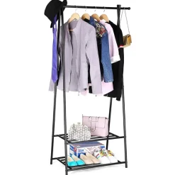 Merkloos Kledingrek - metaal - zwart Discount