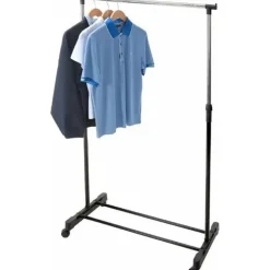 Merkloos Kledingrek - verrijdbaar - 160 cm - metaal Discount