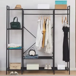 Emob Exclusive Kledingrek Marek - 160x40x171cm - zwart metaal Online