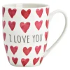 Secret de Gourmet Koffiemok MR Lover Lover - 1x - Keramiek - wit/rood Discount