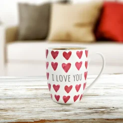 Secret de Gourmet Koffiemok MR Lover Lover - 1x - Keramiek - wit/rood Discount
