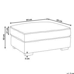 Leen Bakker KOLDING - Ottomaan - Lichtbeige - Bouclé Clearance