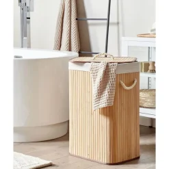 Beliani KOMARI - Mand - Lichte houtkleur - Bamboehout Sale