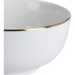 Excellent Houseware Kommetje/serveer schaaltje - wit/goud - D14 x 7 cm - porselein Sale