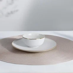 Excellent Houseware Kommetje/serveer schaaltje - wit/goud - D14 x 7 cm - porselein Sale