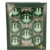 Krebs kerstballen - 8x st - jade groen - 7 cm - glas New