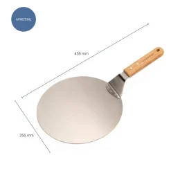 Krumble Pizzaschep RVS met houten handvat Clearance