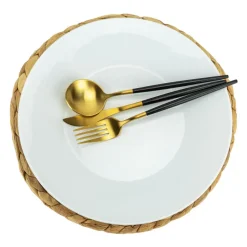 Krumble Placemat geweven rond - 30 cm - set van 4 Discount