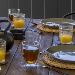 Krumble Placemat geweven rond - 30 cm - set van 4 Discount