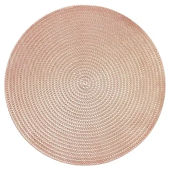Krumble Placemat rond - PVC - Rosegoud - Set van 4 Best