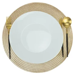 Krumble Placemat rond - PVC - Goud - Set van 4 New