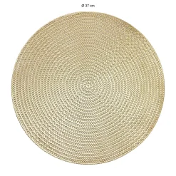 Krumble Placemat rond - PVC - Goud - Set van 4 New