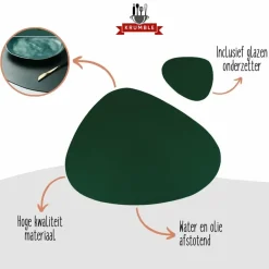 Krumble Placemat set design - 4 stuks - Groen