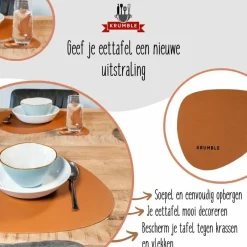 Krumble Placemat set design - 2 stuks - Bruin Outlet
