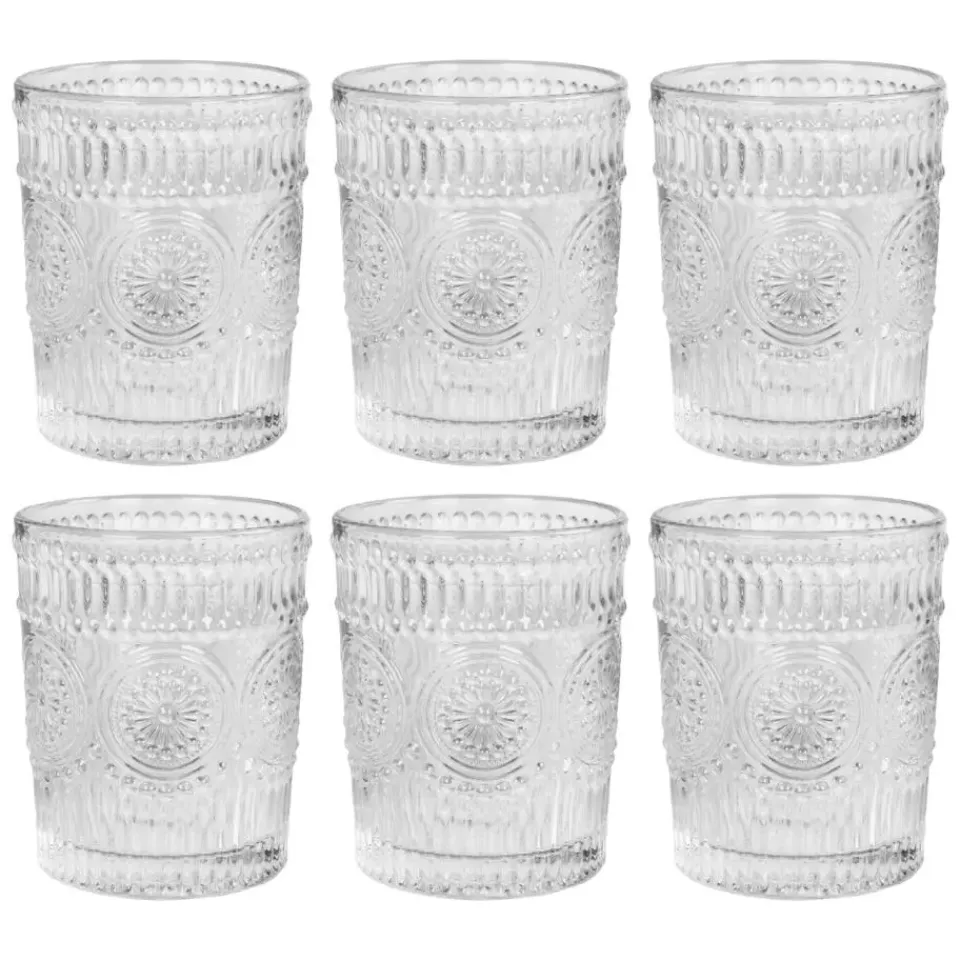 Krumble Waterglas vintage - 260 ml - Set van 6 New