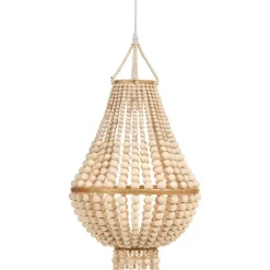 Leen Bakker KUMBUKKAN - Kroonluchter - Lichtbruin - Rubberhout Online