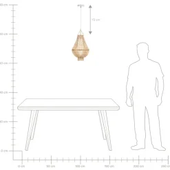 Leen Bakker KUMBUKKAN - Kroonluchter - Lichtbruin - Rubberhout Online