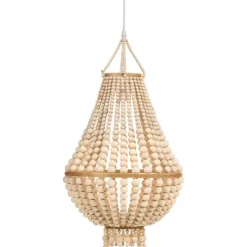 Leen Bakker KUMBUKKAN - Kroonluchter - Lichtbruin - Rubberhout Online