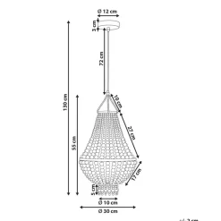 Leen Bakker KUMBUKKAN - Kroonluchter - Lichtbruin - Rubberhout Online