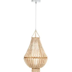 Leen Bakker KUMBUKKAN - Kroonluchter - Lichtbruin - Rubberhout Online