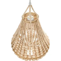 Leen Bakker KUMBUKKAN - Kroonluchter - Lichtbruin - Rubberhout Online