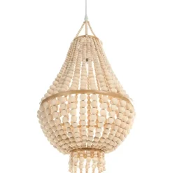 Leen Bakker KUMBUKKAN - Kroonluchter - Lichtbruin - Rubberhout Online