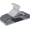 ACAZA Kunststof kledinghangers - antislip - draaibare haak - 30 stuks - grijs