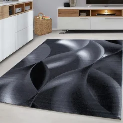 Muratap Laagpolig Vloerkleed Plus - Grijs Zwart - 160x230 cm - Tapijt Woonkamer Hot