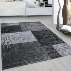 Muratap Laagpolig Vloerkleed Plus - Grijs Zwart - 240x340 cm - Tapijt Woonkamer Discount