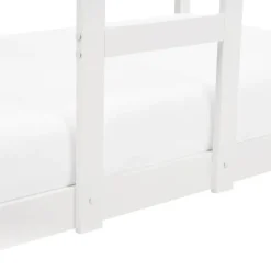 Beliani LABATUT - Stapelbed - Wit - 90 x 200 cm - Dennenhout Best