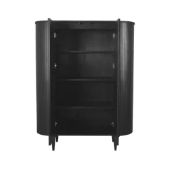 LABEL51 Bergkast Oliva - Zwart - Eiken - 125 cm Sale