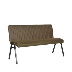 LABEL51 Eetkamerbank Matz - Army green - Microfiber - 145 cm Best