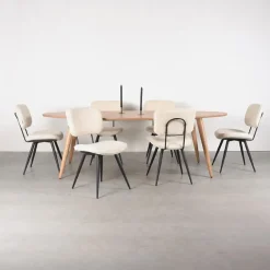 LABEL51 Eetkamertafel Ines - Naturel - Eiken - 210 cm Clearance