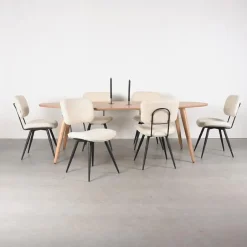 LABEL51 Eetkamertafel Ines - Naturel - Eiken - 210 cm Clearance