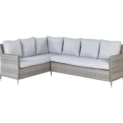 Beliani LACONA - Loungeset 9-zits - Grijs - Kunstrotan Online