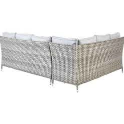 Beliani LACONA - Loungeset 9-zits - Grijs - Kunstrotan Online