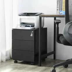 Songmics Ladeblok Incl. Slot - 55x45x39cm - Zwart Online