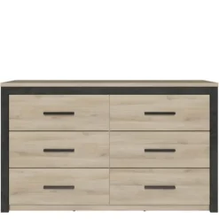 CBA Ladekast Collins-Kronberg eik/Sidewalk zwart New