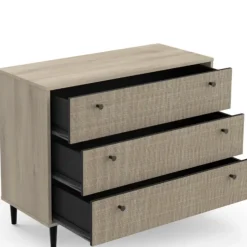 CBA Ladekast Sayuri 3 lades-Kronberg eik/wicker Discount