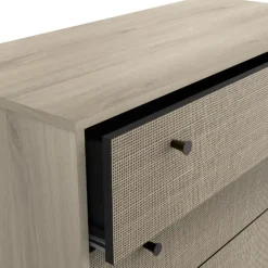 CBA Ladekast Sayuri 3 lades-Kronberg eik/wicker Discount