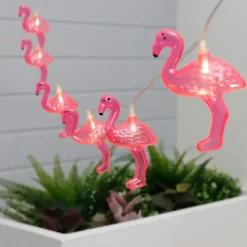 Gardenwize Lampen koord - flamingo LED - 10 lampjes - zonne-energie Sale