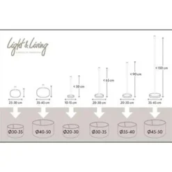 Light & Living Lampenkap cilinder LIVIGNO - 40-40-30cm - zwart New