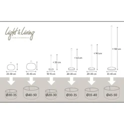 Light & Living Lampenkap cilinder LIVIGNO - 40-40-30cm - naturel Hot