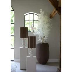 Light & Living Lampenkap Medan - Donkerbruin - Ø25cm Outlet