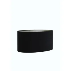 Light & Living Lampenkap Ovaal Velours - Zwart - 38x17,5x19cm